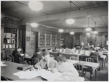 L'École en 1961, bibliothèque, salle de lecture