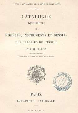 Catalogue des galeries, par Baron, 1873