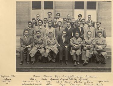 Élèves ingénieurs de 2e année, session scolaire 1950-1951.