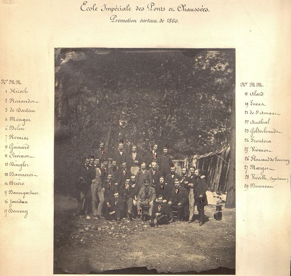 Première photo de promotion de l’École, élèves sortants de 1860
