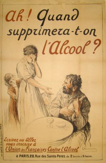 Affiche de l'Union des françaises contre l'alcool